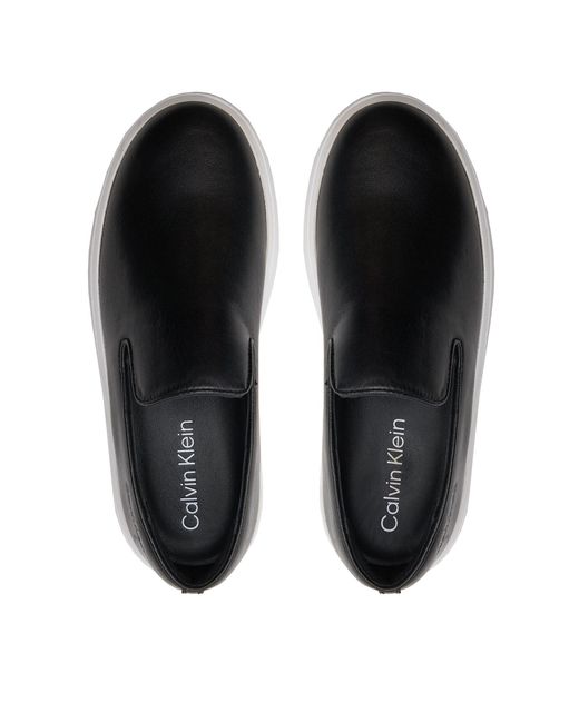 Calvin Klein Blue Sneakers flatform cupsole slip on lth hw0hw01893 black beh