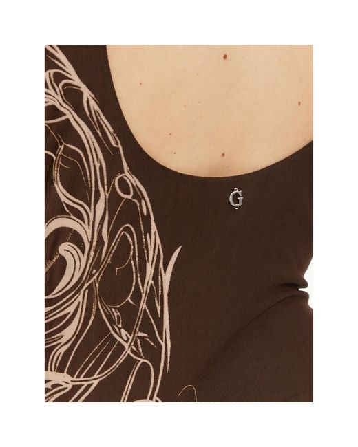 Guess Brown Kleid Für Den Alltag W5Yk19 Kczc2 Regular Fit