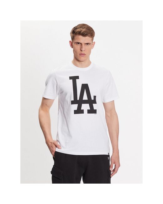 '47 T-Shirt Los Angeles Dodgers Imprint 47 Echo Tee Weiß Regular Fit in White für Herren