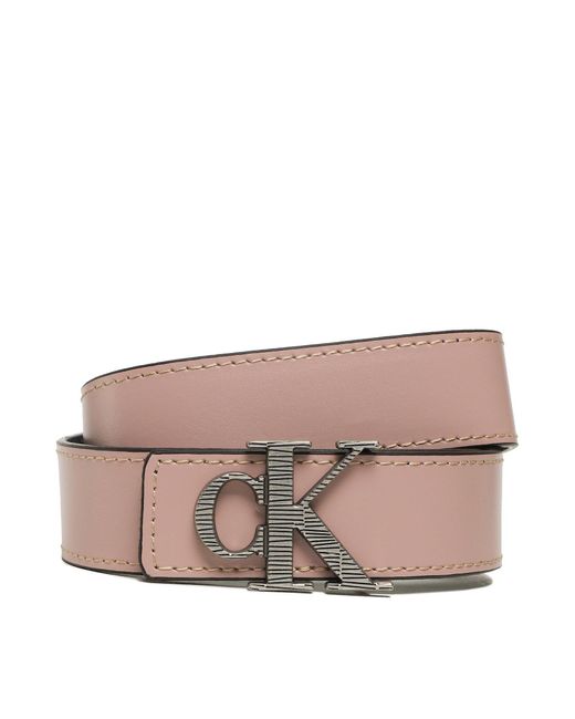 Calvin Klein Brown Damengürtel Mono Hardware Leather Belt 30Mm K60K610364
