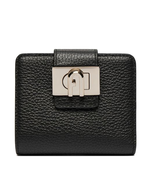 Furla Black Kleine Damen Geldbörse 1927 M Compact Wallet Bifold Soft Wp00424-Hsf000-O6000-1007
