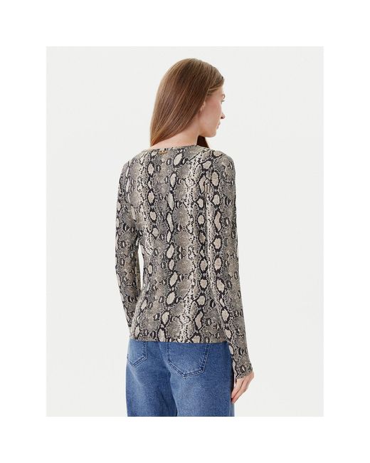 MICHAEL Michael Kors Gray Bluse Mt551Sthmc Regular Fit