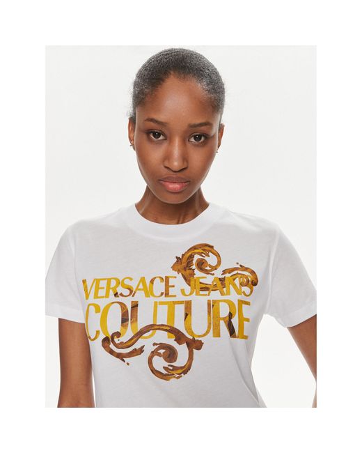 Versace White T-Shirt 76Hahg00 Weiß Slim Fit
