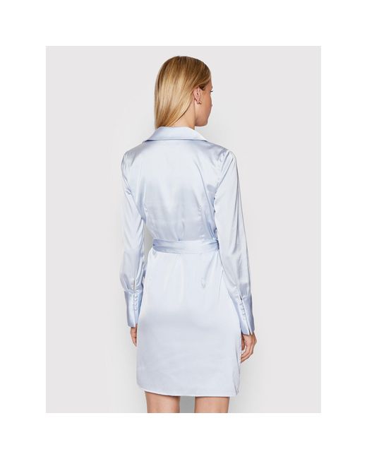 Guess Blue Hemdkleid W2Gk0C Wefc2 Regular Fit