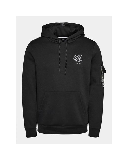 Brave Soul Sweatshirt Mss-614Aitch Regular Fit in Black für Herren