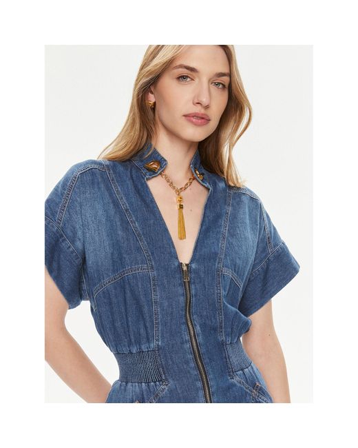 Elisabetta Franchi Blue Overall Tj-28I-41E2-002775 Relaxed Fit