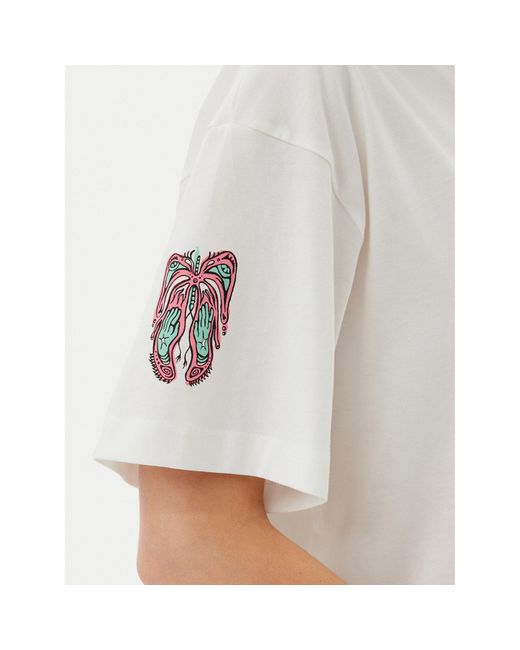 Volcom White T-Shirt Alix 3 B3512507 Oversize
