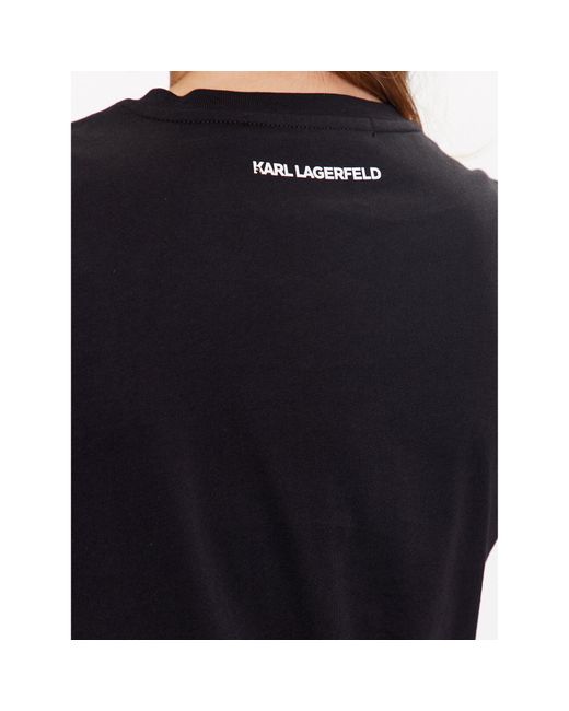 Karl Lagerfeld Black T-Shirt Ikonik 2.0 Choupette 230W1703 Regular Fit