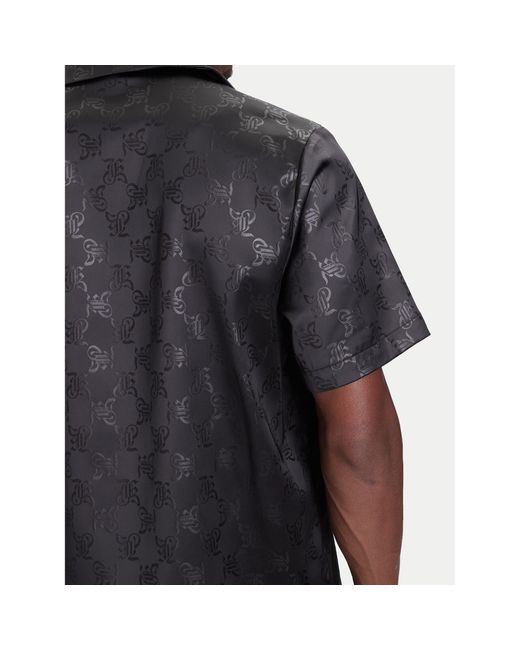 Karlkani Hemd Signature All Over Print Resort Pd00005369 Regular Fit in Black für Herren