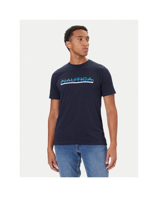 Nautica T-Shirt Koa N1S03430 Regular Fit in Blue für Herren