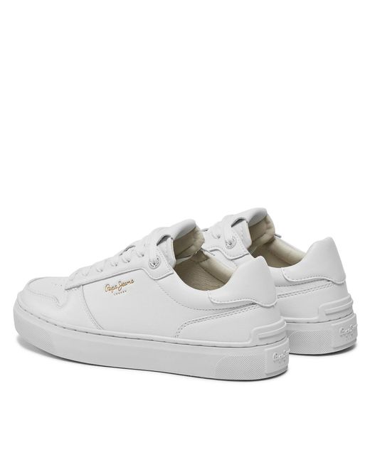 Pepe Jeans White Sneakers Camden Supra W Pls00002 Weiß