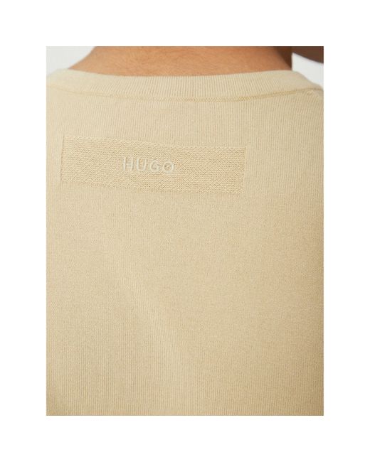 HUGO Pullover San Cody 50532074 Slim Fit in Natural für Herren