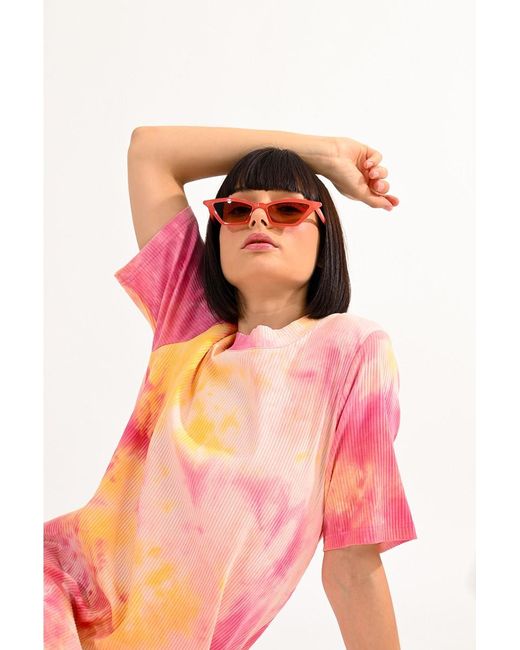 Robe t-shirt tie & dye Molly Bracken en coloris Pink