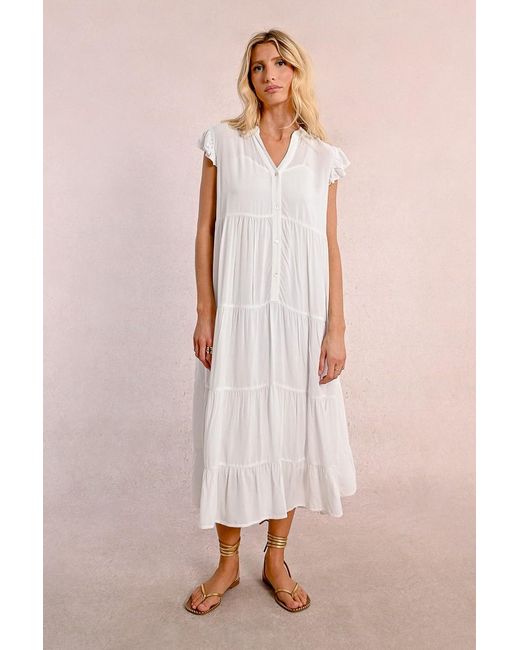 Robe longue à multi-volants Molly Bracken en coloris Pink