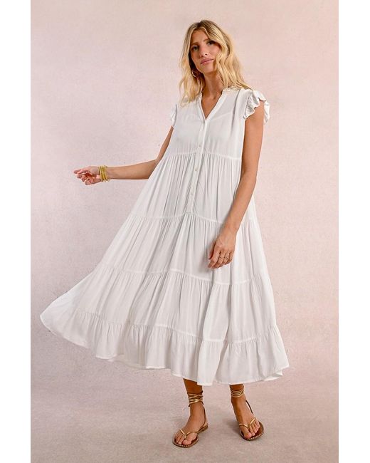 Robe longue à multi-volants Molly Bracken en coloris Pink