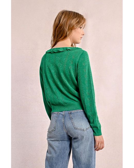 Gilet en maille fine, boutonné Molly Bracken en coloris Green