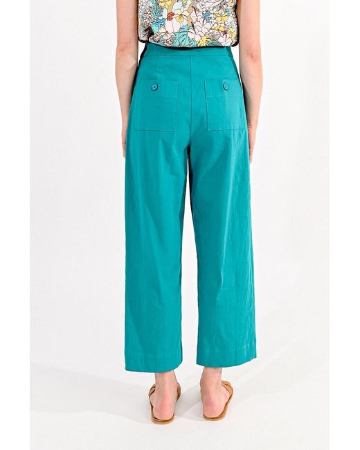 Pantalon large à taille haute Molly Bracken en coloris Blue