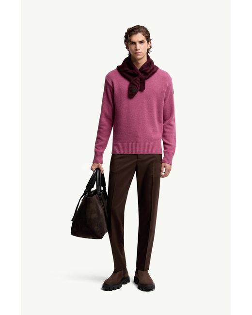 Moncler Purple Wool & Cashmere Jumper for men