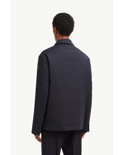 メンズ Moncler Plumelダウンシャツジャケット Blue