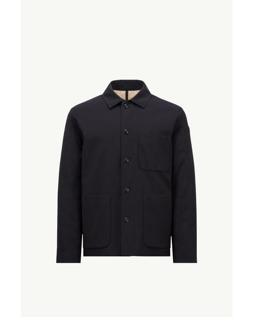 メンズ Moncler Plumelダウンシャツジャケット Blue