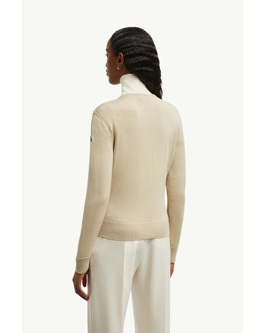Cárdigan De Lana Acolchado, Talla Moncler de color Natural