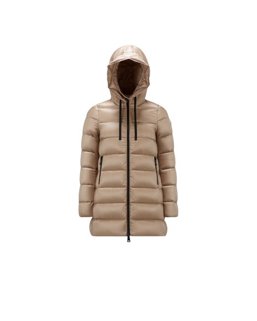 Moncler Brown Suyen lange daunenjacke