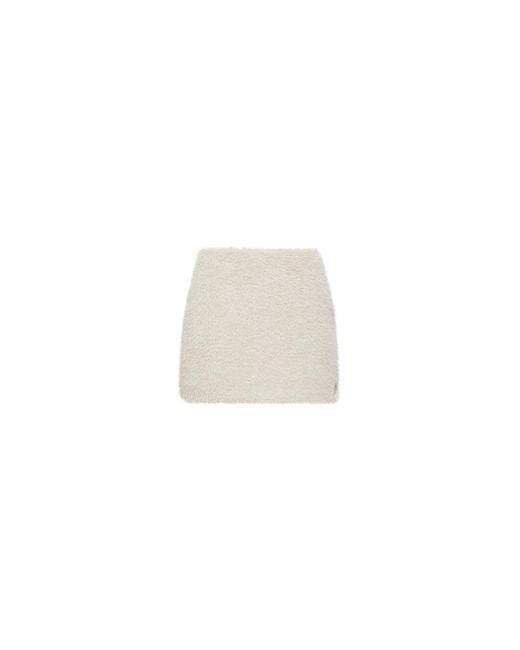 Moncler White Moncler Teddy Mini Skirt