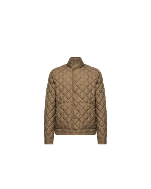 Moncler Natural Moncler Oise Diamond Quilted Short Down Jacket for men