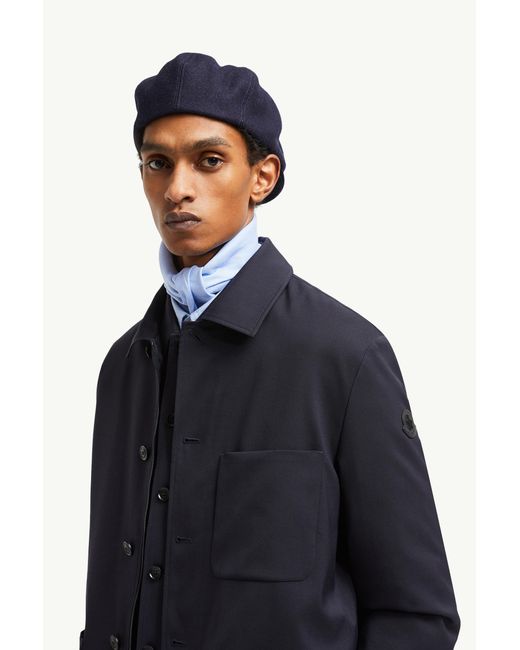 メンズ Moncler Plumelダウンシャツジャケット Blue