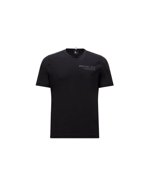 3 MONCLER GRENOBLE Black Logo T-shirt for men
