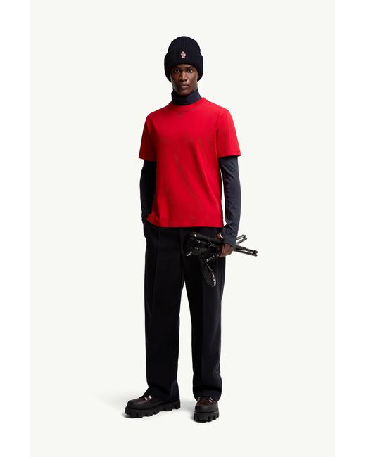 Camiseta De Algodón Con Logotipo, Hombre, Talla Moncler de hombre de color Red