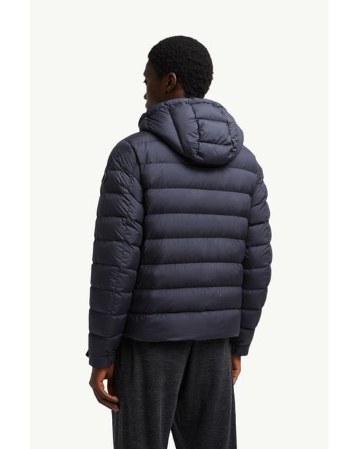 Moncler Blue Arneb Hooded Short Down Jacket for men
