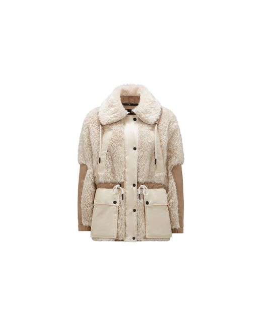 Giacca in teddy lauzes di 3 MONCLER GRENOBLE in Natural
