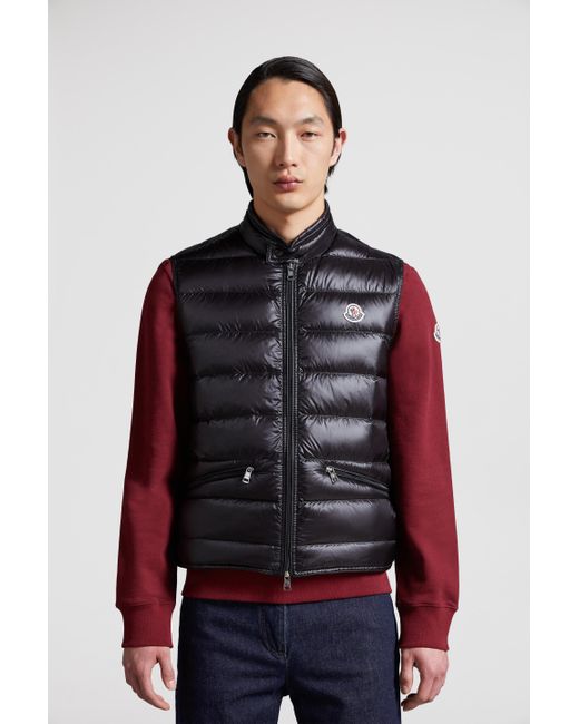 Moncler Gui Verstaubare Daunenweste, Herren, Größe in Black für Herren