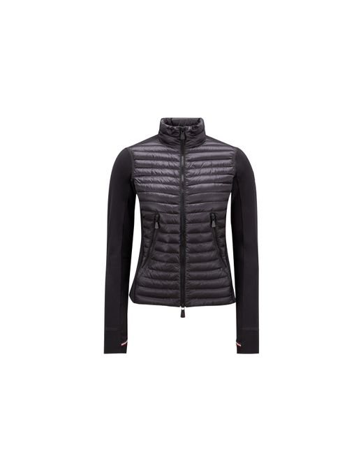 Moncler Padded Zip-up Sweatshirt in Black | Lyst