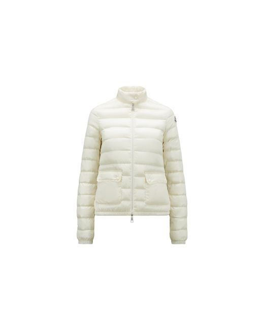 Moncler White Lans Packable Short Down Jacket