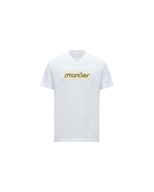 Camiseta con logotipo Moncler de hombre de color White