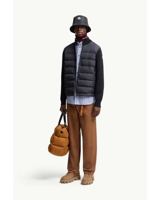 Cárdigan Acolchado De Algodón Con Cremallera, Hombre, Talla Moncler de hombre de color Blue