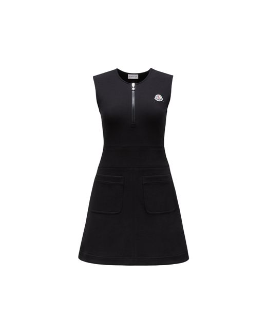 Moncler Black Kleid aus baumwollmischung