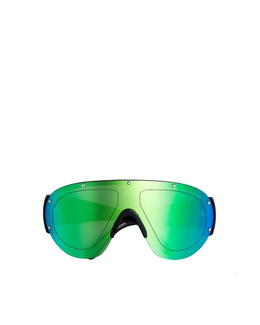 MONCLER LUNETTES Green Rapide Shield Sunglasses for men