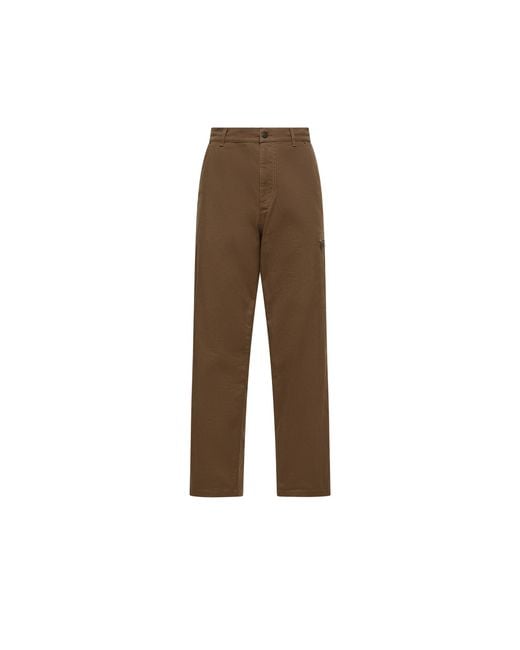 Moncler Brown Moncler Stretch Gabardine Trousers for men