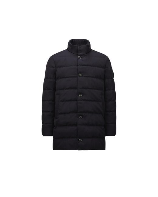 Moncler Men's Blue Vallonpierre Hooded Long Down Jacket casual jackets