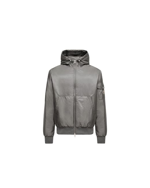 Moncler Gray Poiliot Hooded Short Down Jacket for men