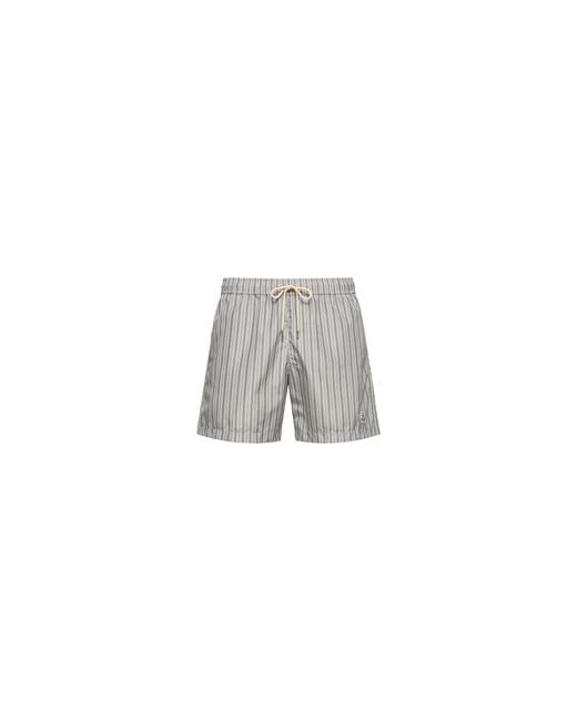 Moncler Gray Moncler Striped Swim Shorts for men