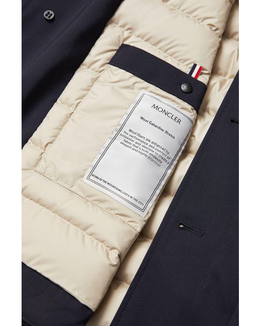 メンズ Moncler Plumelダウンシャツジャケット Blue