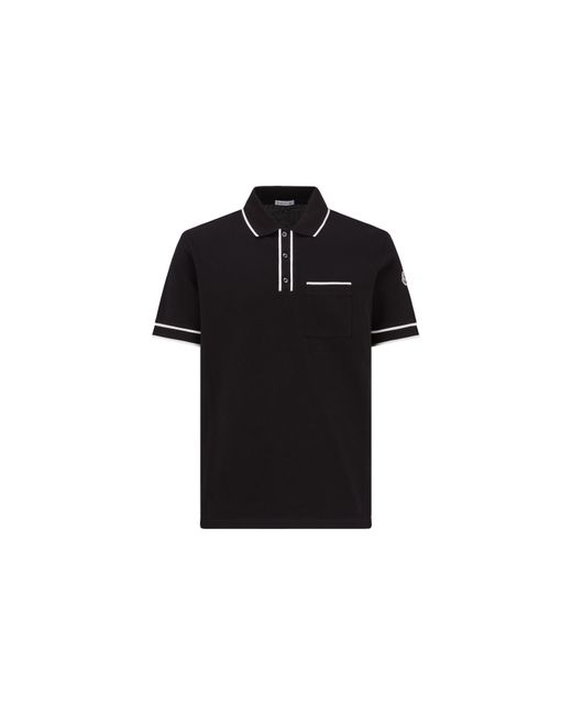 Moncler Color Block Polo Shirt Black for men