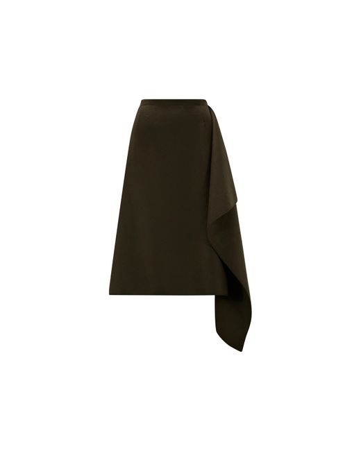 Moncler Black Wool Wrap Skirt