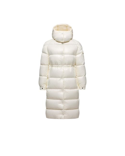 Moncler Natural Moncler Cavettaz Hooded Long Down Jacket