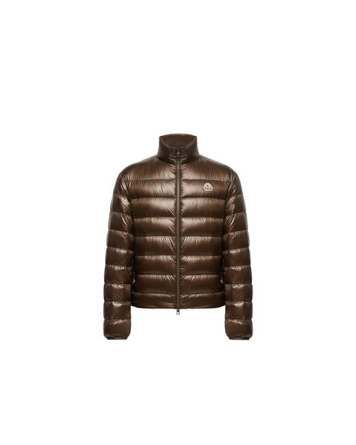 Moncler Brown Moncler Sergesta Packable Short Down Jacket for men