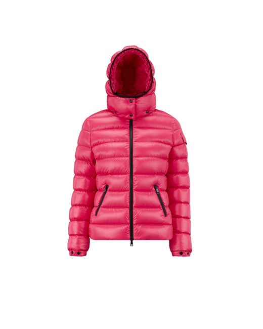 Moncler Synthetic Bady Short Down Jacket in Pink | Lyst